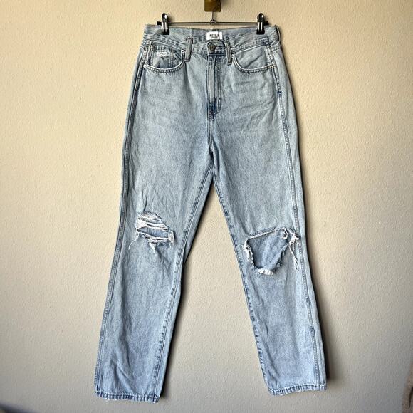 Pistola Cassie Super High Rise Straight Jeans in Moonlight Distressed Size 28 - Picture 2 of 7